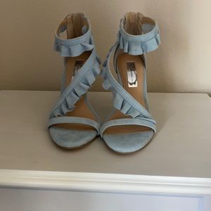 NWOT INC blue suede dress shoes